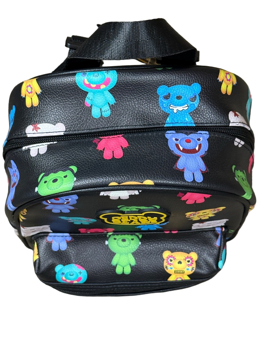 Clair’s Deddy Bears Black Rainbow Bears Mini Backpack SKU1510 - Picture 4 of 11